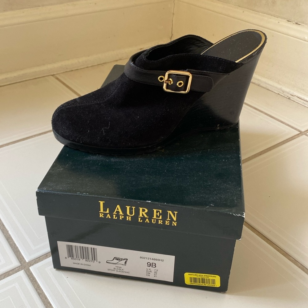 Ralph Lauren “Yeva” clog wedges